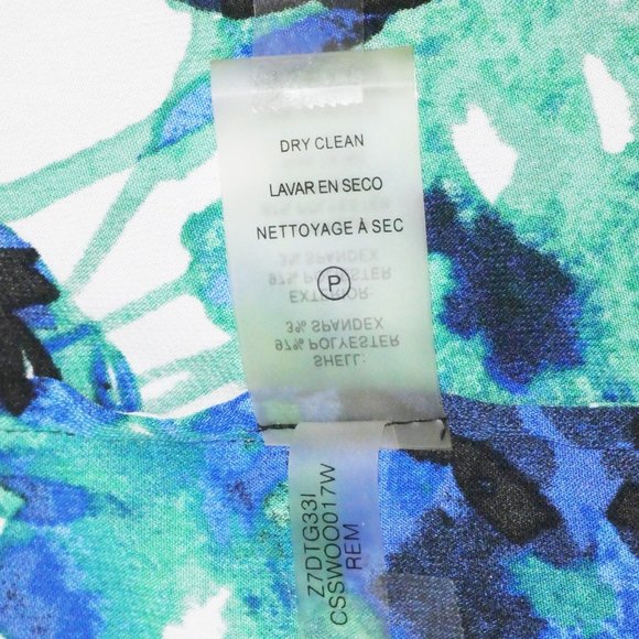 CALVIN KLEIN SIZE S MULTI- COLORED TIE NECK BOW BLOUSE - Picture 13 of 13